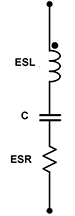Figure 6. Equivalent circuit of a capacitor.